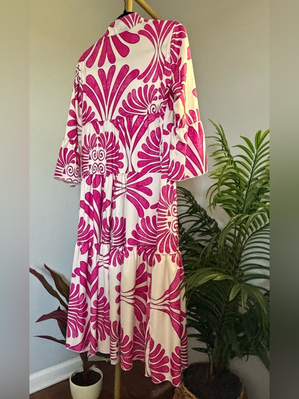 SundayUp Magenta & White Print Dress - Picture 10 of 16